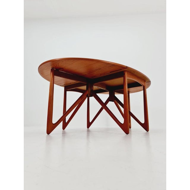 Mid-Century Modern Danish Drop Leaf Teak Dining Table from Niels Koefoed, 1960s For Sale - Image 10 of 18