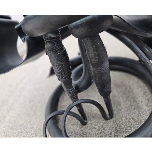 Albert Paley (American B. 1944 - ) Forged Steel and Glass Top Coffee Table, Paley 1991 For Sale - Image 11 of 13