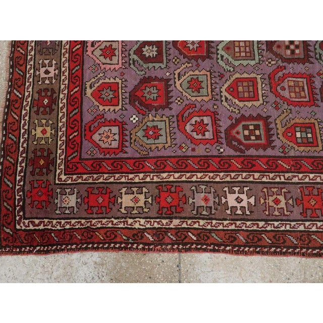 Early 20th Century Galerie Shabab Collection Early 20th Century Handmade Caucasian Shirvan Small Accent Rug For Sale - Image 5 of 8