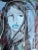 This portrait is a heavily textured mixed media composition. Acrylic paint, ink, paper and fabric are involved.COA...
