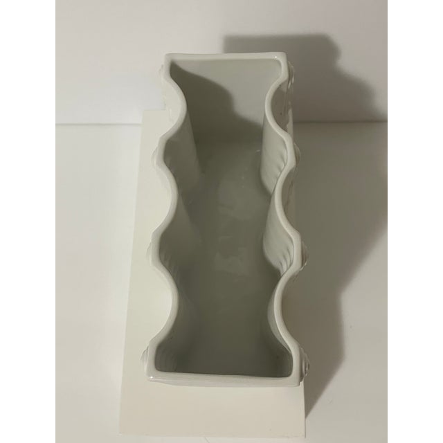 1960s Mid-Century Modern Geometric Horizontal Bisque Porcelain Vase Heinrich Selb, Bavaria Germany For Sale In Nashville - Image 6 of 10