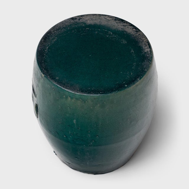 Chinese Chinese Green Glazed Drum Stool, C. 1900 For Sale - Image 3 of 4