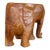 Vintage Hand-Carved Wooden Elephant Sculpture Figurine, Wood Decorative Animal Figure For Sale