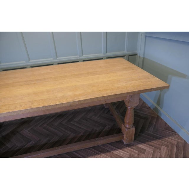 1960s Long Golden Oak and Ash Dining Table, 1960 For Sale - Image 5 of 11