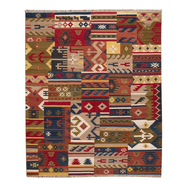 21st Century Modern Kilim Rug 8 '4'' X 10' 1'' For Sale