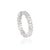 VR Jewels Certified 2.3 Carat Pear Cut Diamond Full Eternity Band Ring Size 4 in 18k White Gold For Sale - Image 4 of 17