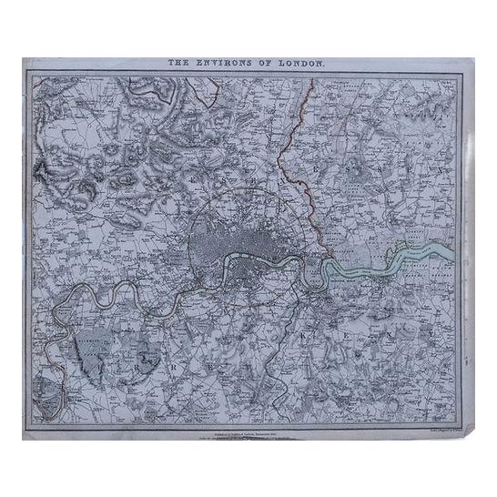 1832 SDUK Map of Greater London For Sale