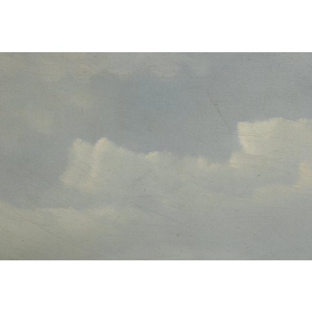 Paint Artist Signed Oil on Canvas Tall Ships Painting For Sale - Image 7 of 14