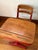 Mid Century Red Metal Children's School Desk With Attached Wood Seat For Sale - Image 6 of 10