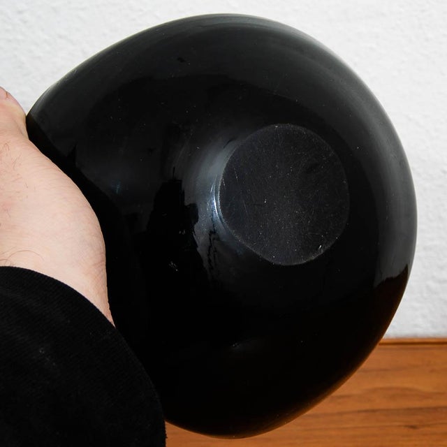 Glass Mid Century Modern Smoking Ashtray Art Glass Multicolored Glaze Vintage Catch All For Sale - Image 7 of 12