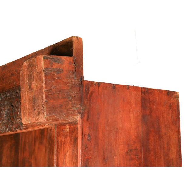 Indian Teak Doorframe Now Bookcase, 19th Century With Later Elements For Sale - Image 11 of 17