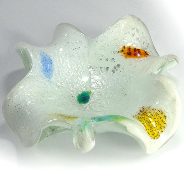 Barbini Large Vintage Murano Glass Dish in the style of Barbini, 1960s For Sale - Image 4 of 11