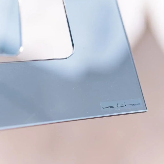 Blue Vintage Modern Glass Chandelier from Sothis, 1980s For Sale - Image 8 of 12