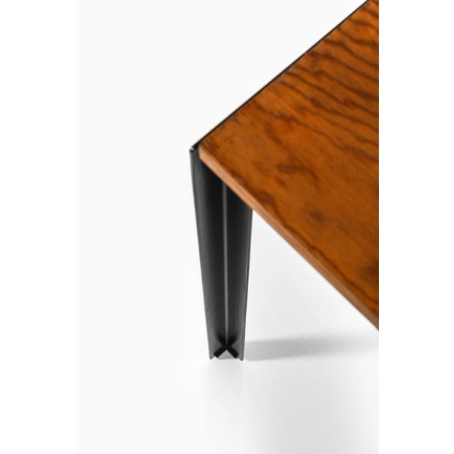 Academy Table in Black Lacquered Steel and Pine attributed to Poul Kjærholm, 1950s For Sale - Image 10 of 11