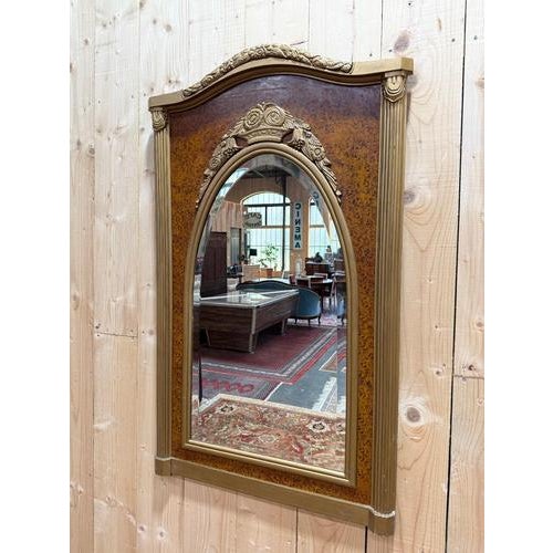 Art Deco Mirror in Painted Wood For Sale - Image 3 of 6