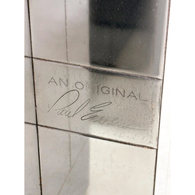 Vintage MCM Paul Evans Cityscape Dining Table – Gunmetal Base, Smoke Glass Top, 1970s For Sale - Image 9 of 12