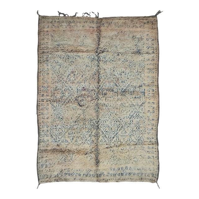 Vintage Beni Mguild Rug - 9.6 X 7 Ft For Sale