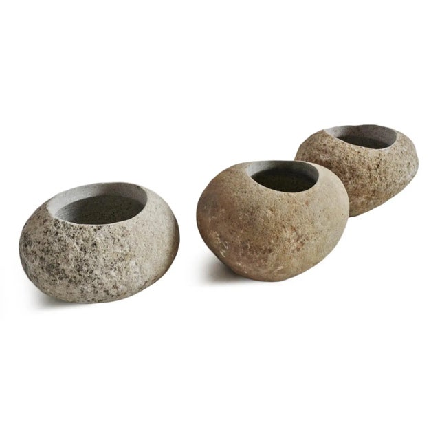 Early 21st Century Vintage Organic Modern River Rock Bowl Medium For Sale - Image 5 of 5