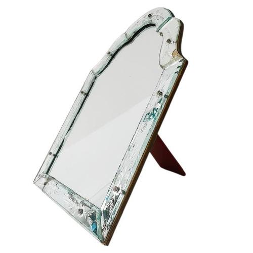 This Antique Venetian table mirror has beautiful etched glass with flowers and dates from circa 1900's. This antique...