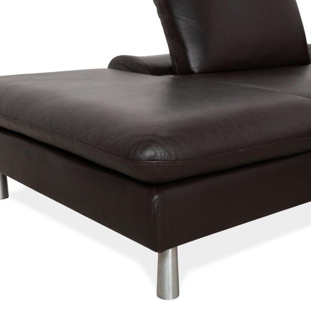Loop Corner Sofa in Dark Brown Leather from Willi Schillig For Sale - Image 9 of 16