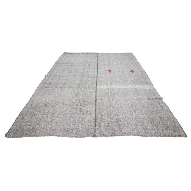 Handwoven vintage kilim rug from Adana region of Turkey. Approximately 50-60 years old. In very good condition