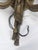 Metal Vintage Ornate Gold-Tone Two-Light Wall Sconces With Shades - Pair For Sale - Image 7 of 18