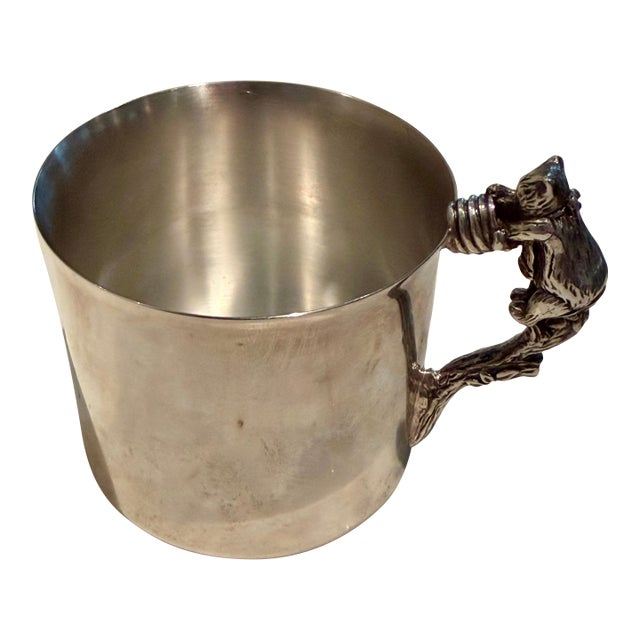 Vintage Reed and Barton Child's Silver Plate Pooh Bear Cup For Sale