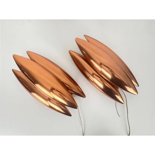 Copper Copper Kastor Wall Lamps by Jo Hammerborg for Fog & Mørup, 1960s, Set of 2 For Sale - Image 8 of 15