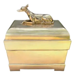 1980s Chapman Brass Box With Whippet Handles For Sale