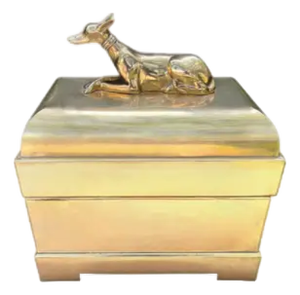 1980s Chapman Brass Box With Whippet Handles