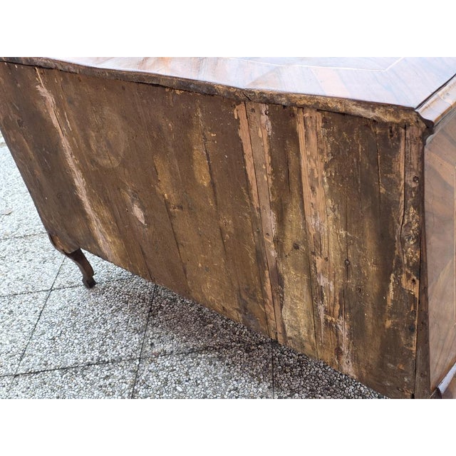 Brown Antique Chest of Drawers with Two Drawers, 1730 For Sale - Image 8 of 12