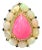 Bochic Capri Vintage Pink Opal & White Opal Ring, 18K Gold & Silver For Sale