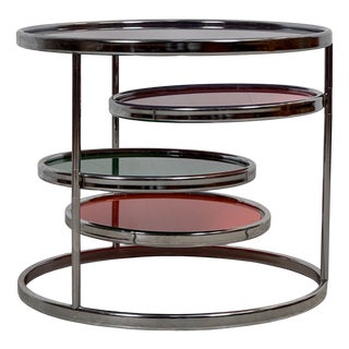 Kare Swivel Glass Coffee Table by Milo Baughman, 1960s For Sale