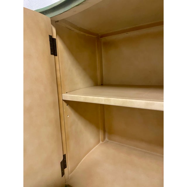 Hand-Painted French Provincial Cabinet | Custom Artisan Painted Accent Cupboard For Sale In Naples, FL - Image 6 of 8