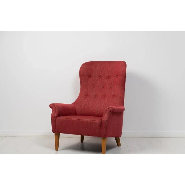Mid-Century Modern Armchair by Carl Malmsten For Sale - Image 9 of 12