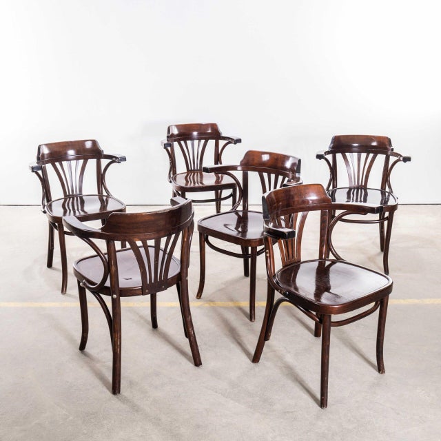 1980s Dark Walnut Fanback Armchair by Sellaton, 1980s For Sale - Image 5 of 12