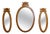 Oval Satin Walnut Wall Mirrors, Set of 3 For Sale