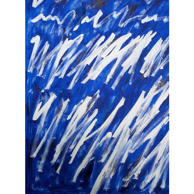 Abstract Writings No. 5 — Abstract Original Oil Painting Inspired by Cy Twombly For Sale - Image 3 of 6