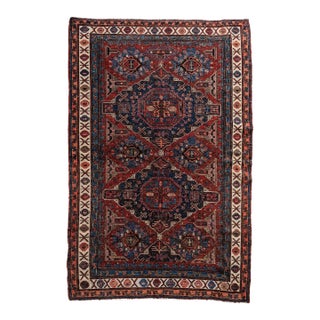 District Loom Vintage Soumak Scatter Rug For Sale