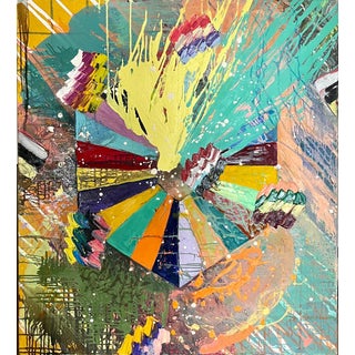 Monroe Hodder, Large Abstract Expressionist Colorful Painting Monroe Hodder Slow Dancing, 2014 For Sale