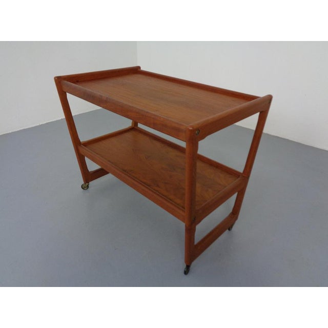 Wood Teak Bar Cart by Holger Georg Jensen for Kubus, Denmark, 1960s For Sale - Image 7 of 18