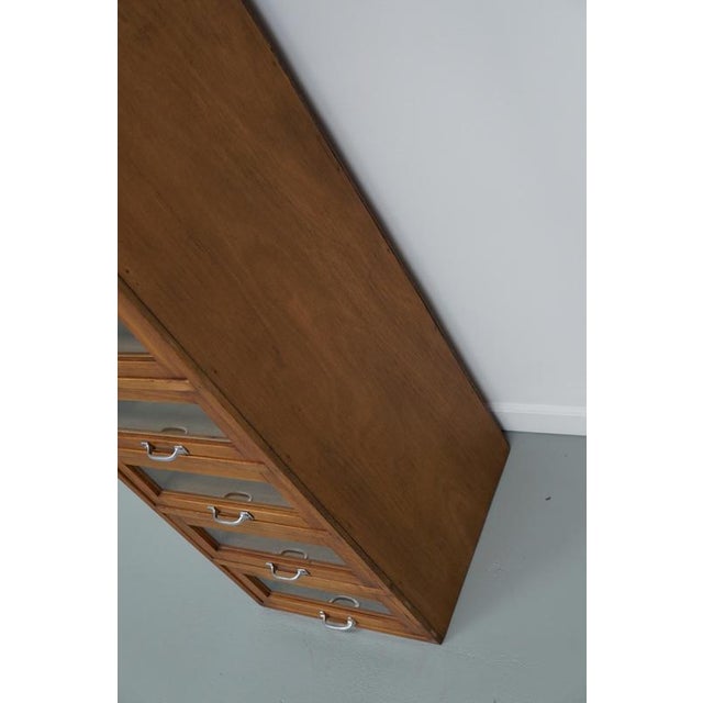 Vintage German Beech and Oak Haberdashery Shop Cabinet, 1950s For Sale - Image 6 of 17