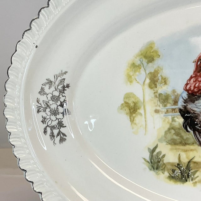 1950s Arts & Crafts Americana Boho Chic Thanksgiving Turkey Platter, Homer Laughlin For Sale - Image 9 of 13