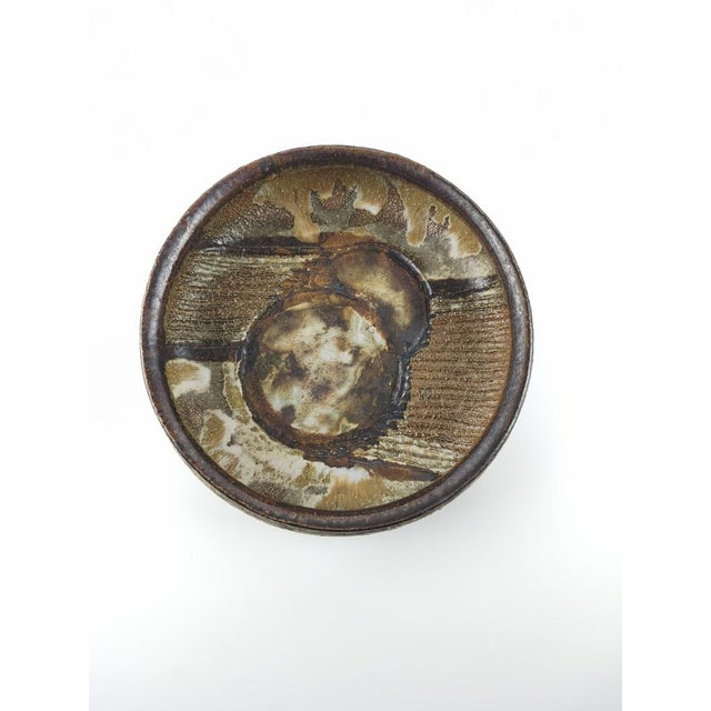 Large Mid-Century Pottery Bowl by Aksel Larsen for Axella, 1960s, in Flawless conditions. Designed 1960 to 1969 This piece...