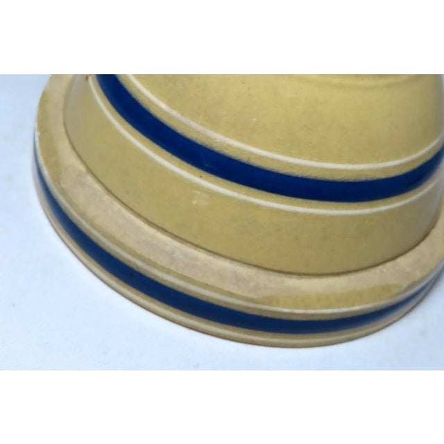 Antique Mocha Yellow Ware Pottery Kitching Mixing Bowl For Sale - Image 9 of 13