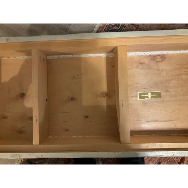 Late 20th Century Vintage Turned Leg Heavy Wood Shelton Bench Handmade