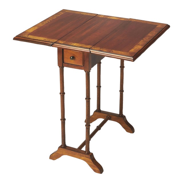 Darrow Drop-Leaf Side Table, Medium Brown For Sale