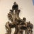 Italian Hand Carved Wood 2 Light Acanthus Leaf Motif Sconce in Distressed Silver Gilt and Mecca Finish For Sale - Image 9 of 13