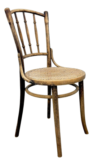 Antique Bentwood Chair Cane Seat by Michael Thonet for Thonet, 1890s