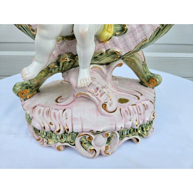 Italian Cherub and Lyre Cornucipia Lamp For Sale - Image 10 of 18